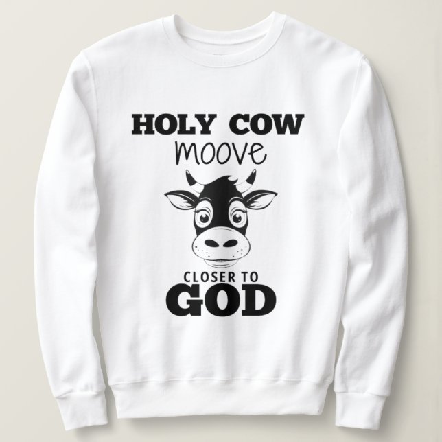 La vaca sagrada se acerca a la sudadera (Anverso del diseño)
