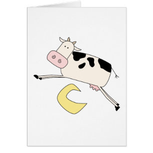 La vaca salta sobre las camisetas y los regalos de