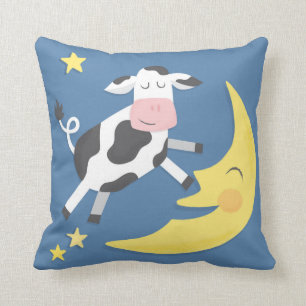 La vaca saltada sobre la almohada de los niños de