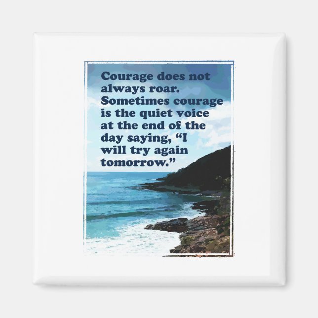 La valentía no siempre ruge el imán (Frente)