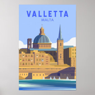 La Valeta Malta Viaje Arte Vintage