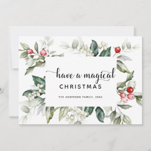 La vegetación de los navidades   Tarjeta de felici