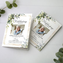 La vegetación deja programas fúnebres conmemorativ