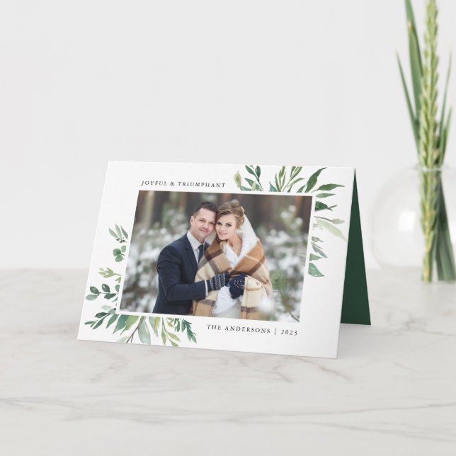 La vegetación del invierno | Tarjeta plegada de va (Anverso)