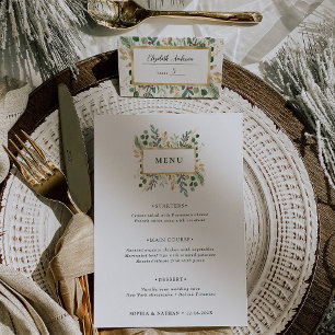 La vegetación dorada en blanco   Menú Boda Navidad