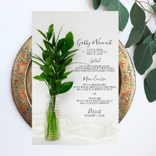 La vegetación en el menú Boda blanco