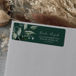 La vegetación esmeralda   Etiqueta de dirección de