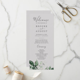 La vegetación esmeralda Programa de bodas grises