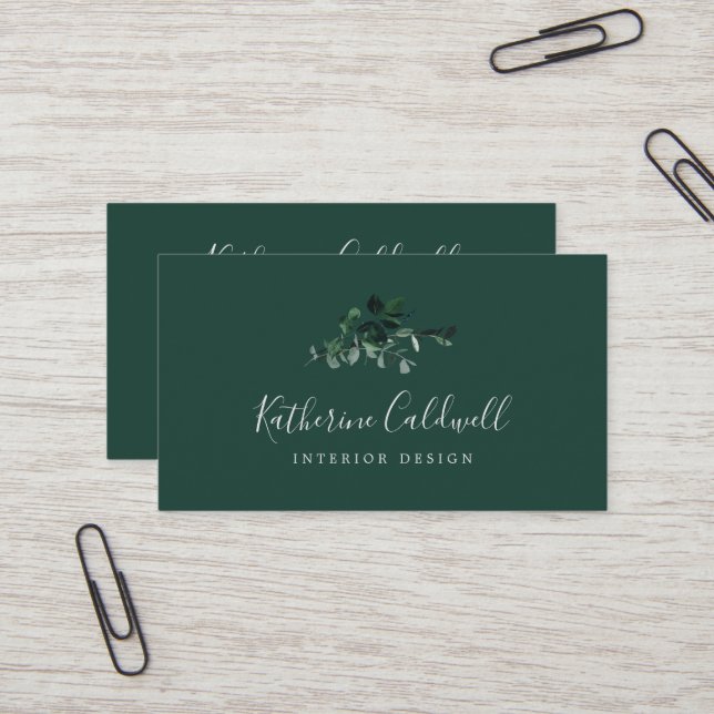 La vegetación esmeralda | Tarjeta de presentación  (Anverso/Reverso In Situ)
