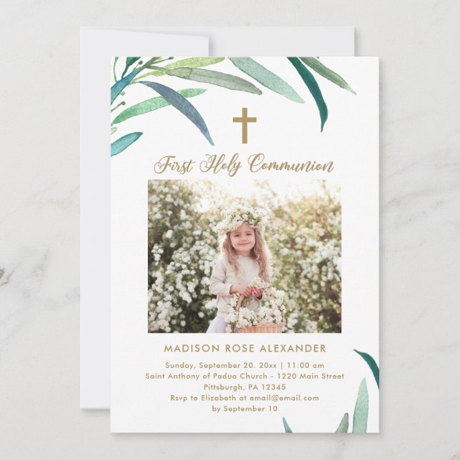 La vegetación y la foto son la primera invitación  (Anverso)
