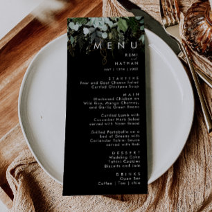 La vegetación y la hoja de oro   Menú de cena Boda
