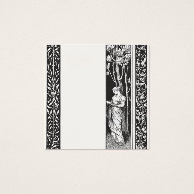 La vendaval clásica bordea a la mujer con el libro (Anverso)