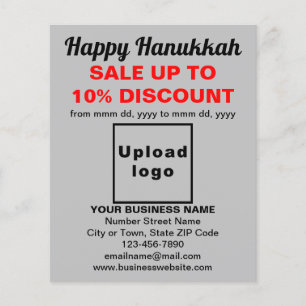 La venta de Hanukkah Business en el volante gris