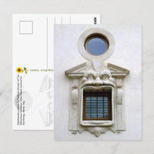La ventana de Bibliotheca Hertziana. Roma, postal