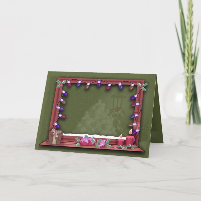 La ventana del navidad del invierno enciende el (Anverso)