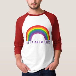 La verdad arcoiris de la camiseta roja de la bola 