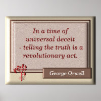 La verdad — cita de George Orwell - Impresión de a