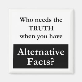 La verdad vs. los hechos alternativos Imán blanco