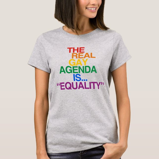 LA VERDADERA Camiseta DE LA AGENDA GAY (Anverso)