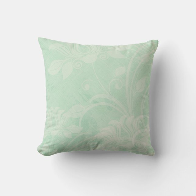 La verde menta texturizó la almohada de tiro (Anverso)