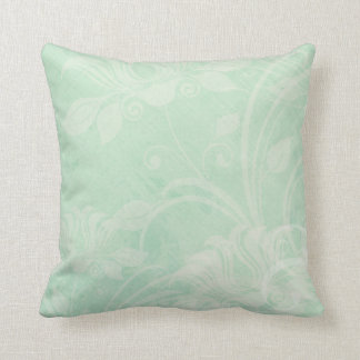 La verde menta texturizó la almohada de tiro
