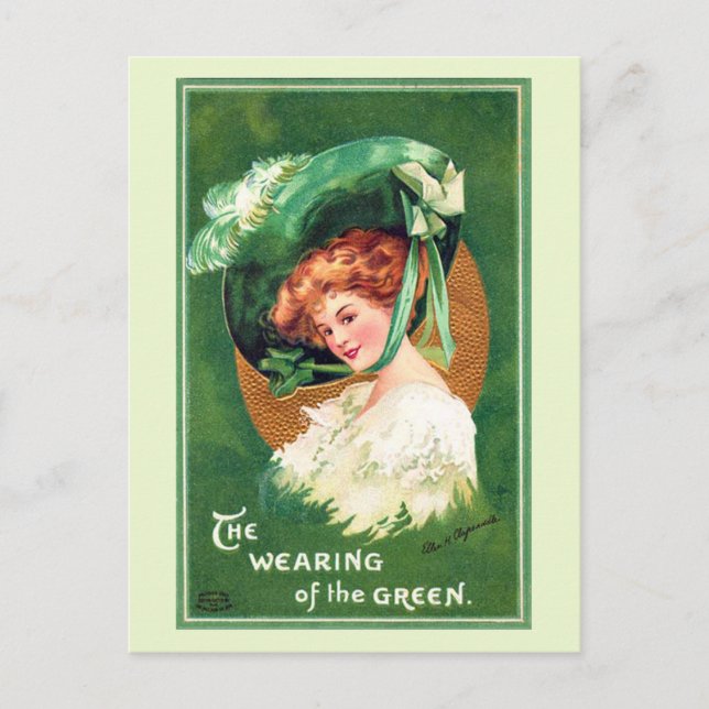 La Vestimenta Del Verde Tarjeta Postal Antigua (Anverso)