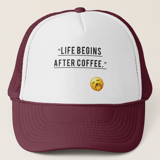 La vida comienza después del sombrero de Coffee Tr (Anverso)