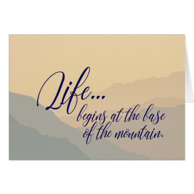 La "vida comienza" tranquilidad (Anverso (Horizontal))