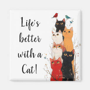 La vida cotidiana es mejor con un imán gato