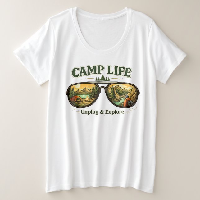La vida de campamento se siente bien – Camiseta re (Anverso del diseño)