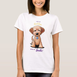La vida de KiniArt es una camiseta de DOODLE dorad