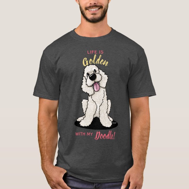 La vida de KiniArt es una camiseta de DOODLE dorad (Anverso)
