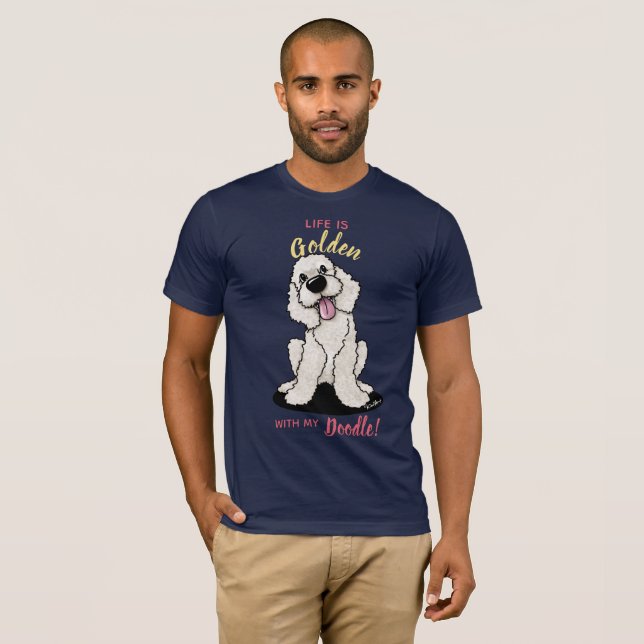 La vida de KiniArt es una camiseta de DOODLE dorad (Anverso completo)