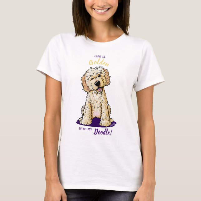 La vida de KiniArt es una camiseta de DOODLE dorad (Anverso)