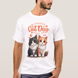 La vida de la camiseta es mejor con los gatos