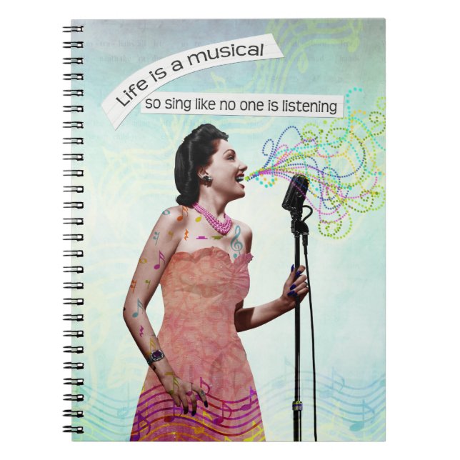 La Vida De La Retro Lady Es Un Cuaderno De Canto M (Frente)