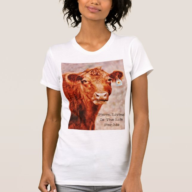La vida de una granja de vacas es la camiseta de l (Anverso)