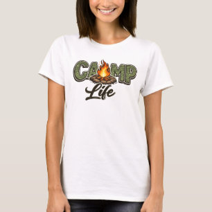 La vida en el campamento se siente bien – camiseta