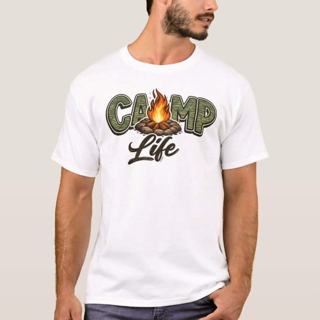 La vida en el campamento se siente bien - camiseta (Anverso)