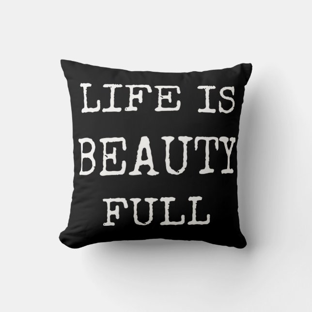 La vida es almohada negra de las palabras de la (Anverso)