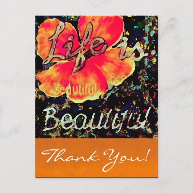 La vida es bella ~ postal / invitación (Anverso)