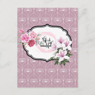 La vida es bello diseñador de postales florales