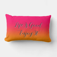 La Vida Es Buena Disfrútala Almohada Lumbar de Arc