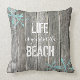 La vida es buena en la almohada Beach ı Throw