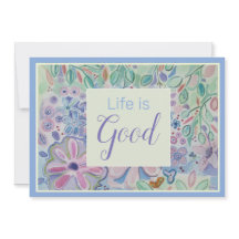 La vida es buena, eres hermosa tarjeta de confirma