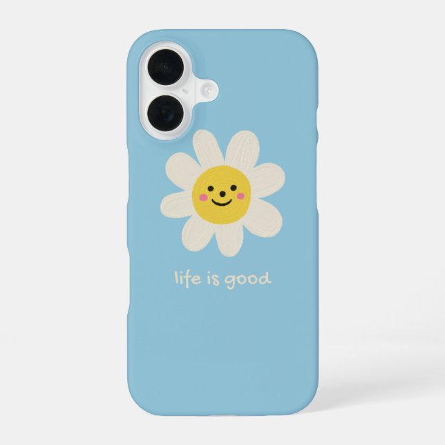 La vida es buena funda para iphone 16 con margarit (Reverso )
