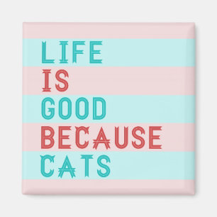 La vida ES BUENA PORQUE IMÁN de los GATOS