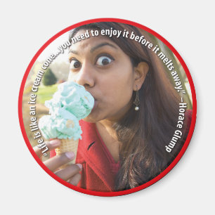 La vida es como un imán del cono de helado