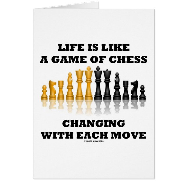 La vida es como un juego del ajedrez (la actitud (Frente)