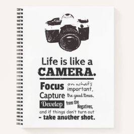 La vida es como una cámara Cuaderno de citas motiv